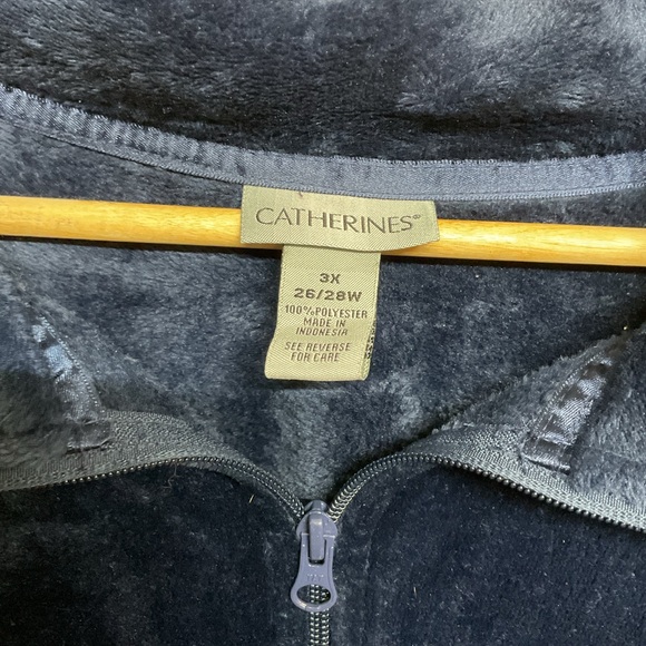 Catherines Deep Blue Teddy Jacket - Picture 2 of 4